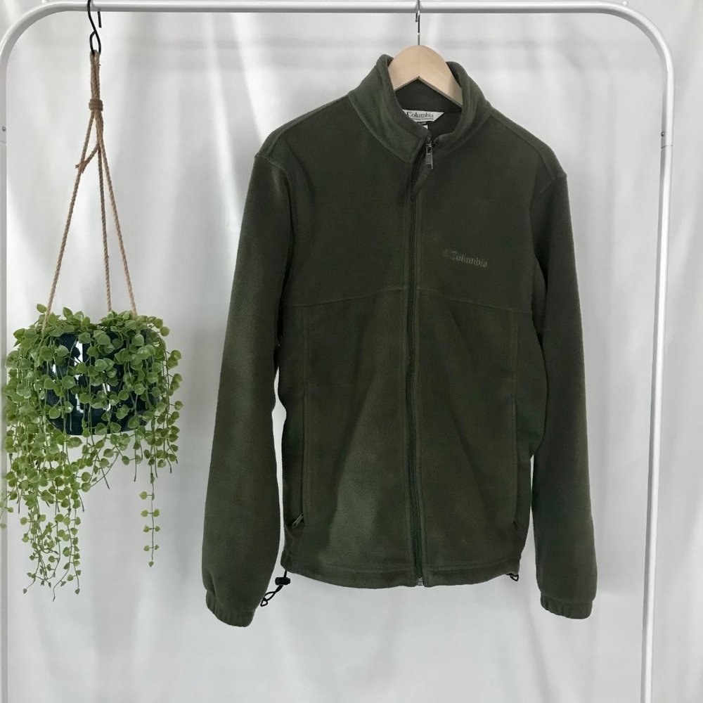 Columbia Forest Green Fleece Zip Up Jacket M